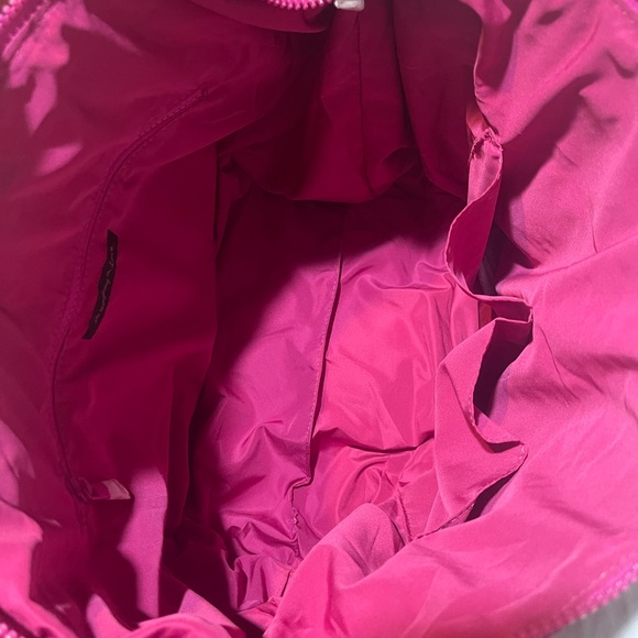 New Lightweight fuchsia nylon quilted puffer tote bag - Picture 3 of 4